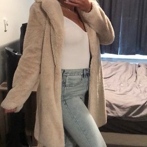 Soft furry teddy coat